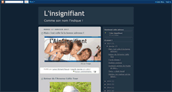 Desktop Screenshot of linsignifiant.blogspot.com