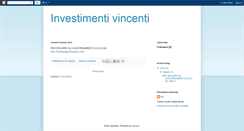 Desktop Screenshot of investimentivincenti.blogspot.com