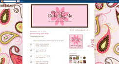 Desktop Screenshot of cutelikeme.blogspot.com