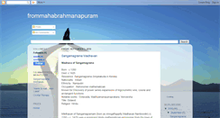 Desktop Screenshot of frommahabrahmanapuram.blogspot.com