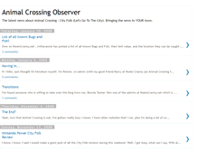 Tablet Screenshot of animalcrossingobserver.blogspot.com