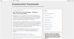 Desktop Screenshot of constructioncommando.blogspot.com