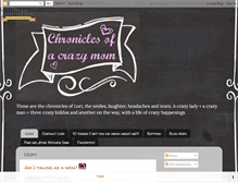 Tablet Screenshot of chroniclesofacrazymom.blogspot.com