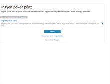 Tablet Screenshot of ingyenpokerpenzazonnal.blogspot.com