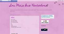 Desktop Screenshot of maisquevencedora-cristina.blogspot.com