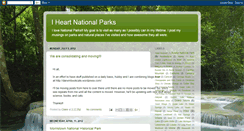 Desktop Screenshot of iheartnationalparks.blogspot.com