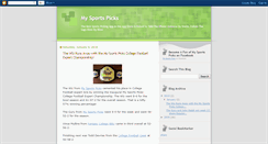 Desktop Screenshot of mysportspicksapp.blogspot.com