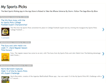 Tablet Screenshot of mysportspicksapp.blogspot.com
