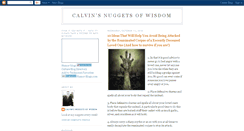 Desktop Screenshot of calvinsnuggetsofwisdom.blogspot.com