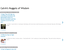 Tablet Screenshot of calvinsnuggetsofwisdom.blogspot.com