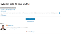 Tablet Screenshot of cyberianshuffle.blogspot.com