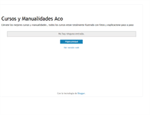 Tablet Screenshot of cursosymanualidadesaco.blogspot.com