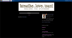 Desktop Screenshot of breathelovewant.blogspot.com