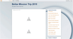 Desktop Screenshot of belizemissions2010.blogspot.com