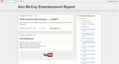 Desktop Screenshot of kenmccoyentertainmentreport.blogspot.com