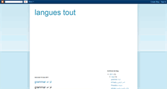 Desktop Screenshot of langues-tout.blogspot.com