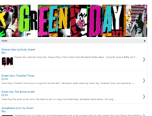 Tablet Screenshot of greendayunodostrelyrics.blogspot.com