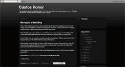 Desktop Screenshot of custoshonor.blogspot.com