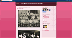 Desktop Screenshot of liceobolivarianogonzalomendez.blogspot.com