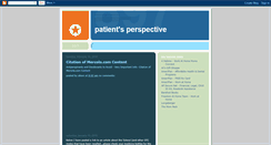 Desktop Screenshot of patientsperspective.blogspot.com
