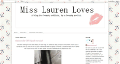 Desktop Screenshot of misslaurenloves.blogspot.com