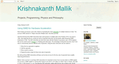 Desktop Screenshot of krishnakanthmallikc.blogspot.com