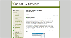 Desktop Screenshot of imtooflvconverter.blogspot.com