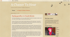 Desktop Screenshot of chancetohear.blogspot.com