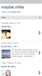 Mobile Screenshot of maybemilla.blogspot.com