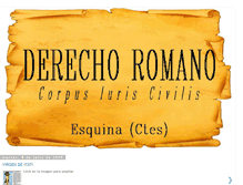 Tablet Screenshot of derecho-romano-esquina.blogspot.com