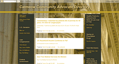 Desktop Screenshot of catmeowcommunityadvocatedirectory.blogspot.com