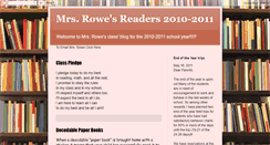 Desktop Screenshot of mrsrowesreaders20102011.blogspot.com