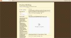 Desktop Screenshot of fearlessbirthing.blogspot.com