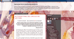 Desktop Screenshot of laexperienciadelapalabra.blogspot.com