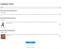 Tablet Screenshot of captianclaw.blogspot.com