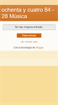 Mobile Screenshot of ochentaycuatro84.blogspot.com