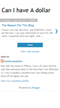 Mobile Screenshot of canyougivemeadollar.blogspot.com