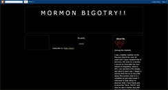 Desktop Screenshot of mormonbigotry.blogspot.com