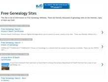Tablet Screenshot of freegenealogysites.blogspot.com