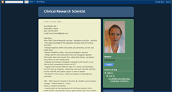 Desktop Screenshot of clinical-research-scientist.blogspot.com