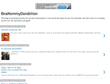 Tablet Screenshot of beamommydandelion.blogspot.com