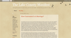 Desktop Screenshot of lakecountymanifest.blogspot.com