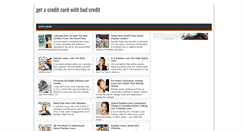 Desktop Screenshot of getacreditcardwithbadcredit.blogspot.com
