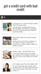 Mobile Screenshot of getacreditcardwithbadcredit.blogspot.com