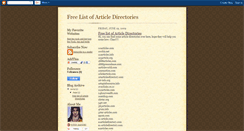 Desktop Screenshot of freelistofarticledir.blogspot.com