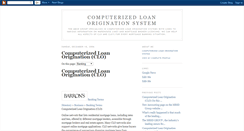 Desktop Screenshot of computerizedloanoriginationsystem.blogspot.com