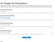 Tablet Screenshot of mythoughtsonthingsbiblical.blogspot.com