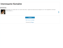 Tablet Screenshot of interessantekontakte.blogspot.com