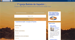 Desktop Screenshot of igrejabatistaitapetim.blogspot.com