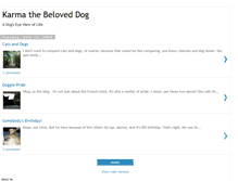 Tablet Screenshot of karmathebeloveddog.blogspot.com